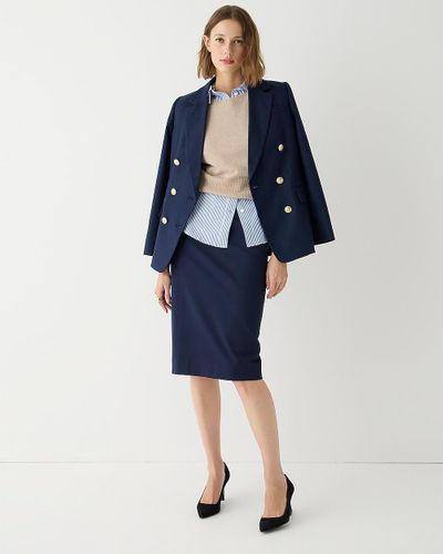 J.Crew No. 3 Pencil Skirt - Blue