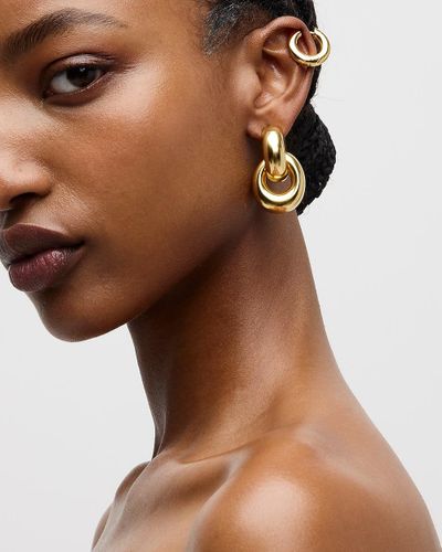 J.Crew Rounded Chainlink Earrings - Brown