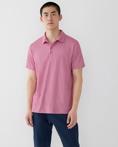 J.Crew Performance Polo Shirt With Coolmax - Red