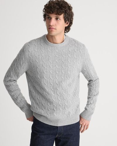 J.Crew Cashmere Cable-Knit Sweater - Gray