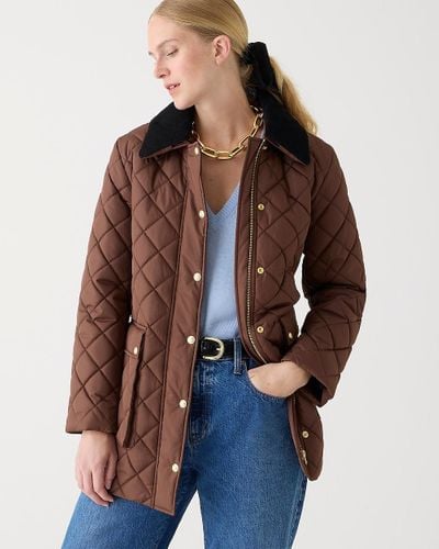 J.Crew Heritage Quilted Barn Jacket With Primaloft - Brown