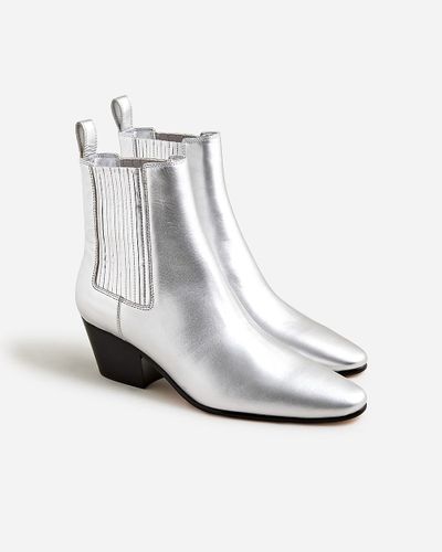 J.Crew Piper Ankle Boots - White