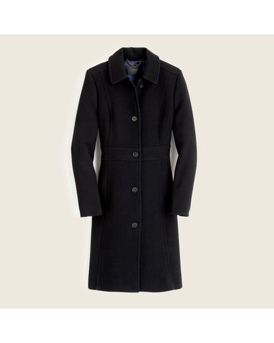J.Crew Classic Lady Day Coat In Italian Double-cloth Wool With Thinsulate® - Black