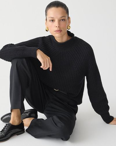 J.Crew Relaxed Rollneck Sweater - Black
