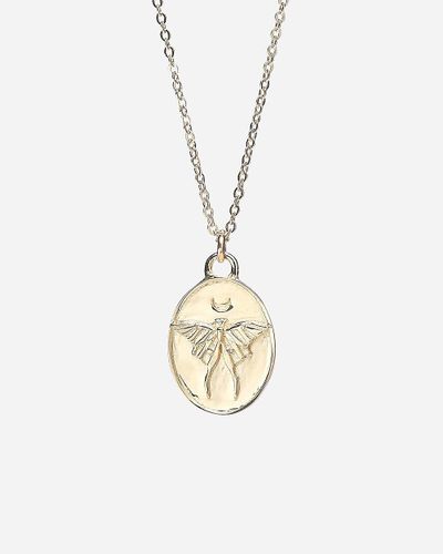 J.Crew Talon Jewelry Dusk To Dawn Luna Moth Pendant Necklace - Metallic