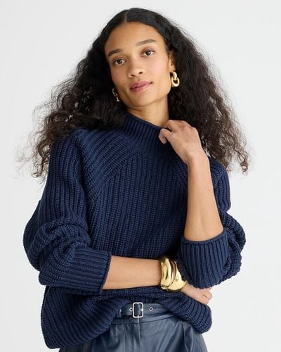 J.Crew Relaxed Rollneck Sweater - Blue