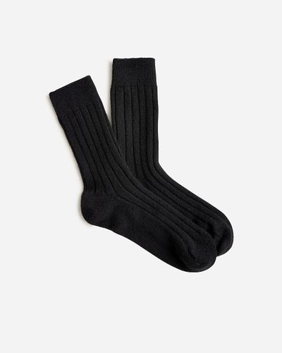 J.Crew Cashmere-Blend Trouser Socks - Black