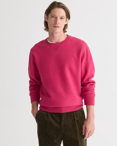 J.Crew Wallace & Barnes Boiled Merino Wool Crewneck Sweatshirt - Pink