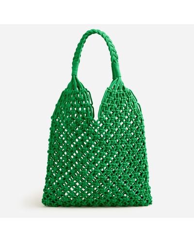 J.Crew Cadiz Hand-knotted Rope Tote - Green