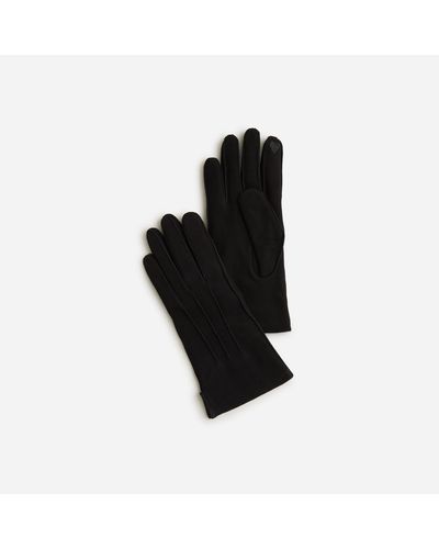 J.Crew Italian Suede Tech-Touch Gloves - Black