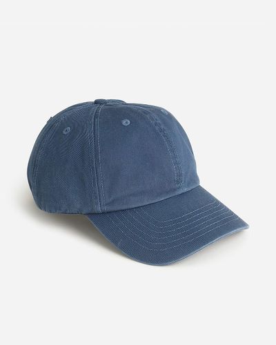 J.Crew Made-In-The-Usa Garment-Dyed Twill Baseball Cap - Blue