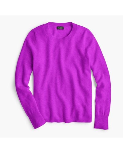 J.Crew Cashmere Crewneck Sweater - Purple