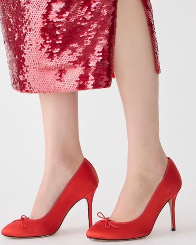 J.Crew Collection Made-In-Italy Ballet Pumps - Red