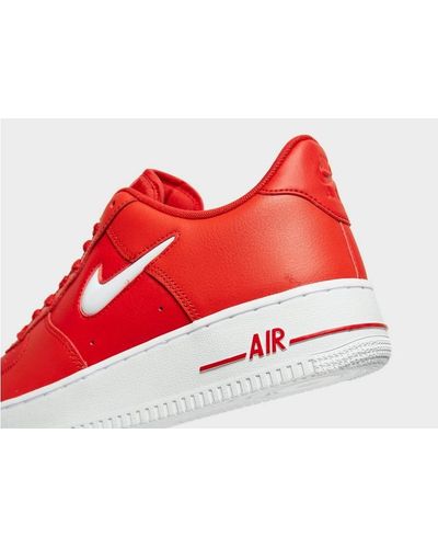 Nike Leather Air Force 1 Essential Jewel in Red/White (Red) for Men ... Nike Leather Air Force 1 Essential Jewel in Red/White (Red) for Men ...