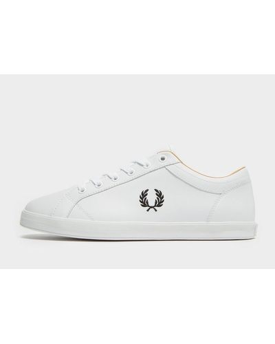 Fred Perry Baseline Leather in White/Yellow/Black (White) for Men - Lyst