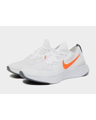 nike epic react white orange