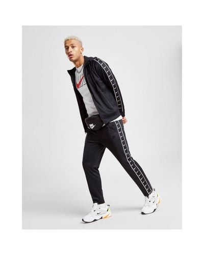 nike tape full zip hoodie black