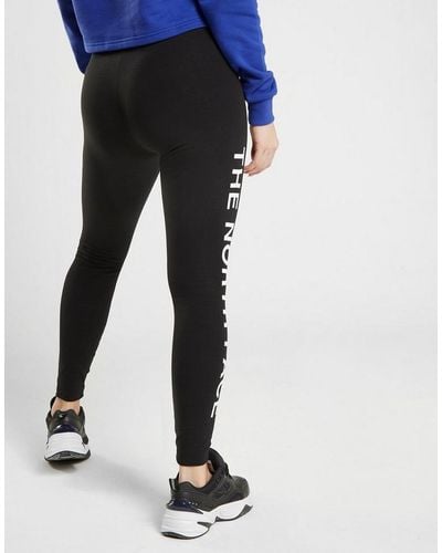 The North Face Cotton Logo Leggings in Black/White (Black) - Lyst
