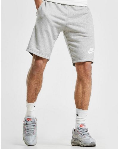 Nike Hybrid Fleece Shorts in Grey/White 