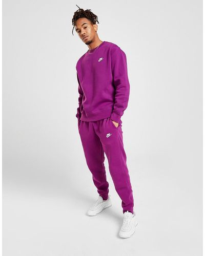 Nike Foundation Fleece Joggers in Purple for Men - Lyst