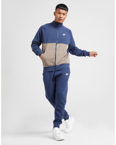 Download Nike Chariot Fleece Full Tracksuit in Navy/Beige (Blue ...