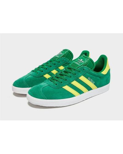 adidas gazelle mens green yellow