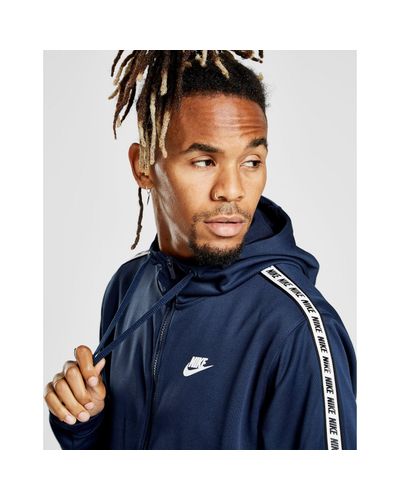 nike repeat tape full zip hooded top