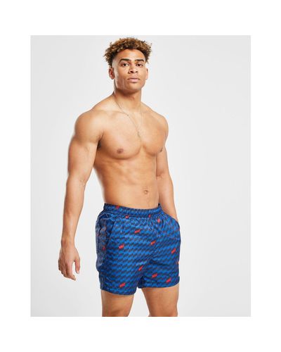 nike hybrid all over print swim shorts