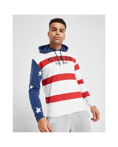 guess high build triangle overhead hoodie