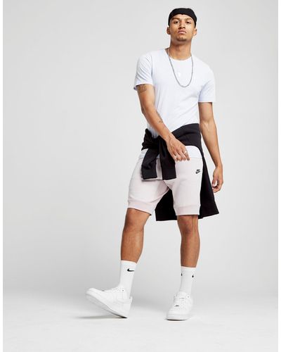 nike fleece shorts pink