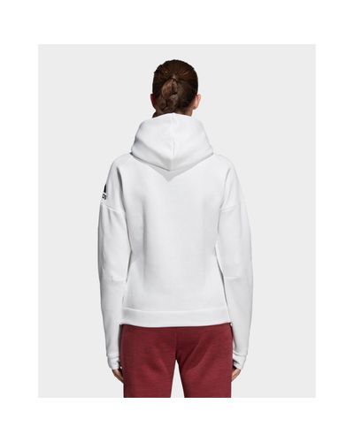 Adidas Cotton Z N E Fast Release Hoodie In White Lyst