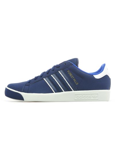 adidas forest hills white blue