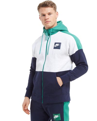 nike air full zip hoodie in navy
