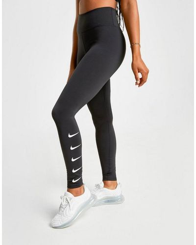 Nike Synthetic Running Repeat Swoosh Tights in Black/White (Black ... Nike Synthetic Running Repeat Swoosh Tights in Black/White (Black ...
