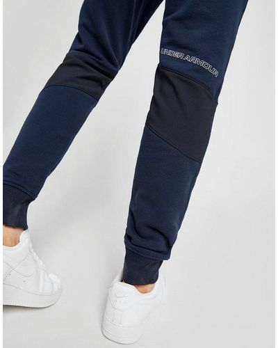 Under Armour Threadborne Fleece Track Pants in Navy/Black (Blue) for Men - Lyst