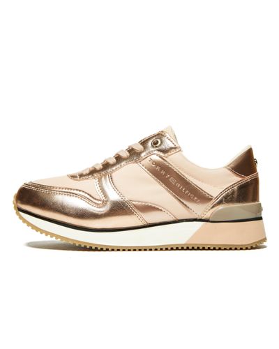 tommy hilfiger star metallic trainers