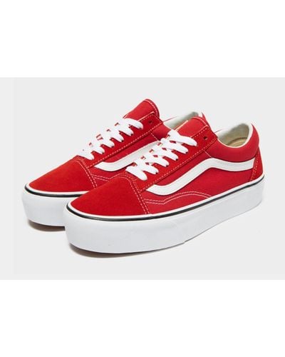 vans red platform