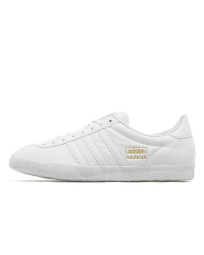 adidas gazelle white leather