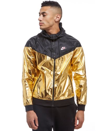 nike windrunner jacket gold