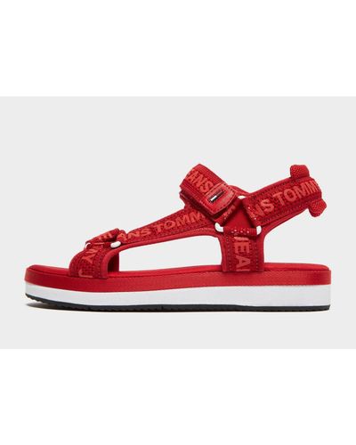 tommy hilfiger red flip flops