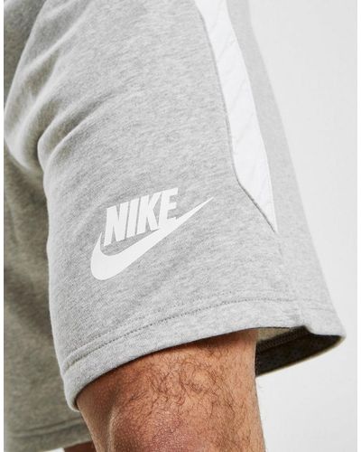 Nike Hybrid Fleece Shorts in Grey/White 