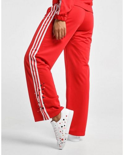 adidas Originals Synthetic Tracksuit Bottoms in Red - Lyst