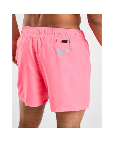 Nike Block Swim Shorts in Pink/Blue (Pink) for Men - Lyst