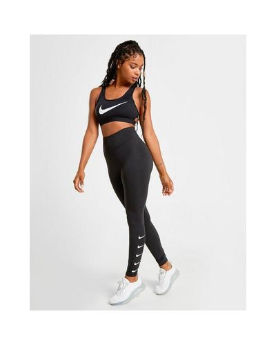 Nike Synthetic Running Repeat Swoosh Tights in Black/White (Black ...