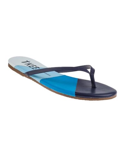 TKEES Shades Flip Flop School Boy Leather in Blue - Lyst