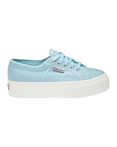 blue superga platform