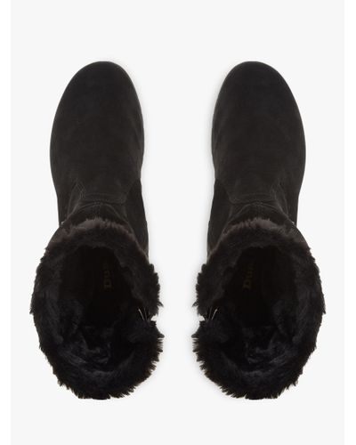 dune rafikii water resistant calf boots black suede