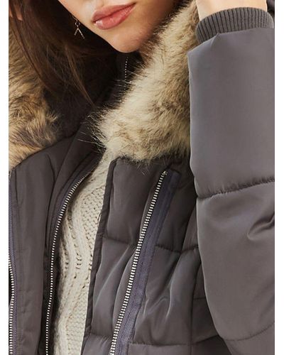 oasis yarmouth padded coat black