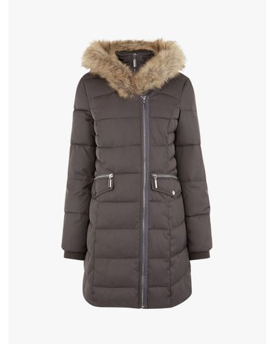 oasis yarmouth padded coat black