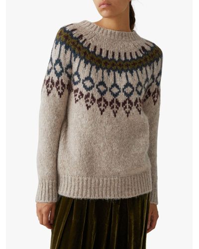 Toast Wool Icelandic Fair Isle Jumper - Lyst